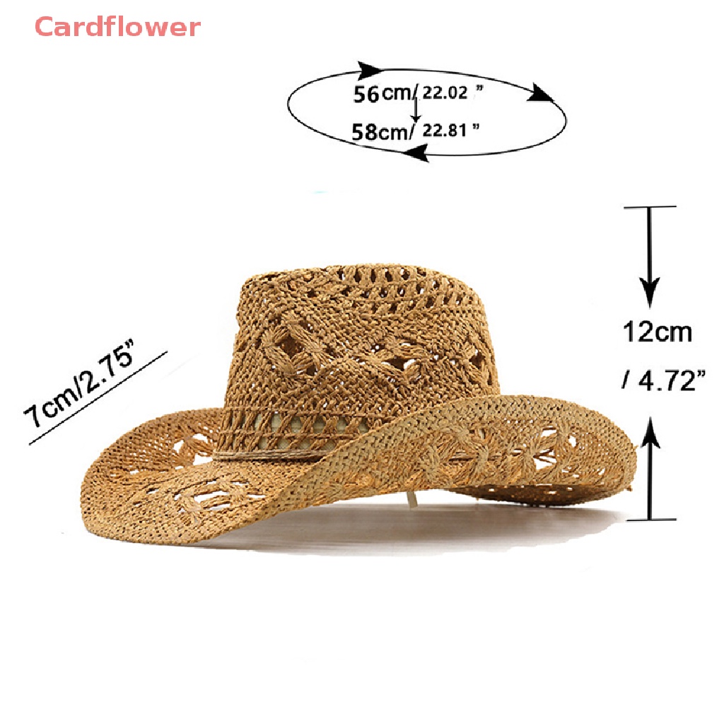 1 Chiếc Mũ Cao Bồi Đan Rơm Thủ Công Thường Ngày Cho Nam Và Nữ Mới