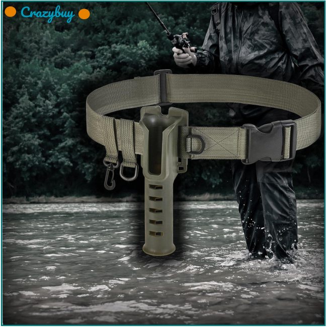 Cr Giá Đỡ Cần Câu Cá Đeo Thắt Lưng Chống Rơi Có Thể Điều Chỉnh Thiết Kế Móc Chữ D Cho Hoạt Động Ngoài Trời