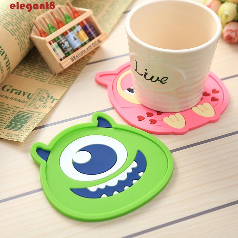 Đế Lót Ly Bằng Silicon Cách Nhiệt Chống Trượt Chống Bỏng Nhiều Màu Dễ Thương