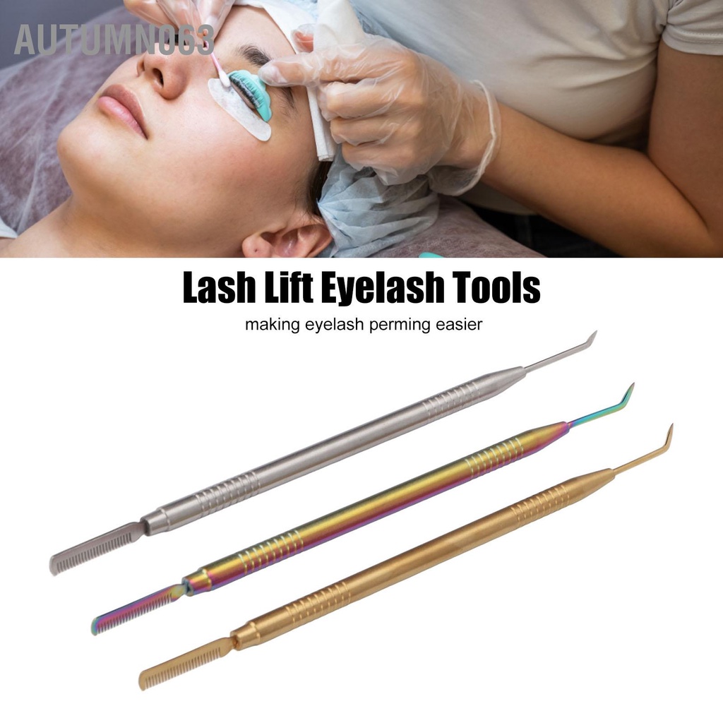 Autumn063 3 Chiếc Mi Nâng Dụng Cụ Uốn Chuyên Nghiệp Làn Lược Tóc Tinting Phần Mở Rộng Cung Cấp Màu Sắc Vàng Bạc