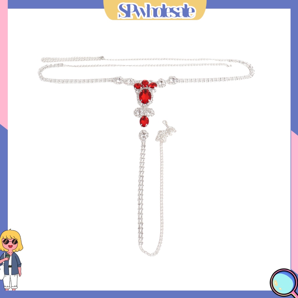 &lt;SPwholesale&gt; Chuỗi Dây Đeo Cơ Thể Đính Đá Giả Lấp Lánh Có Thể Điều Chỉnh Trang Sức Hàng Ngày Quyến Rũ