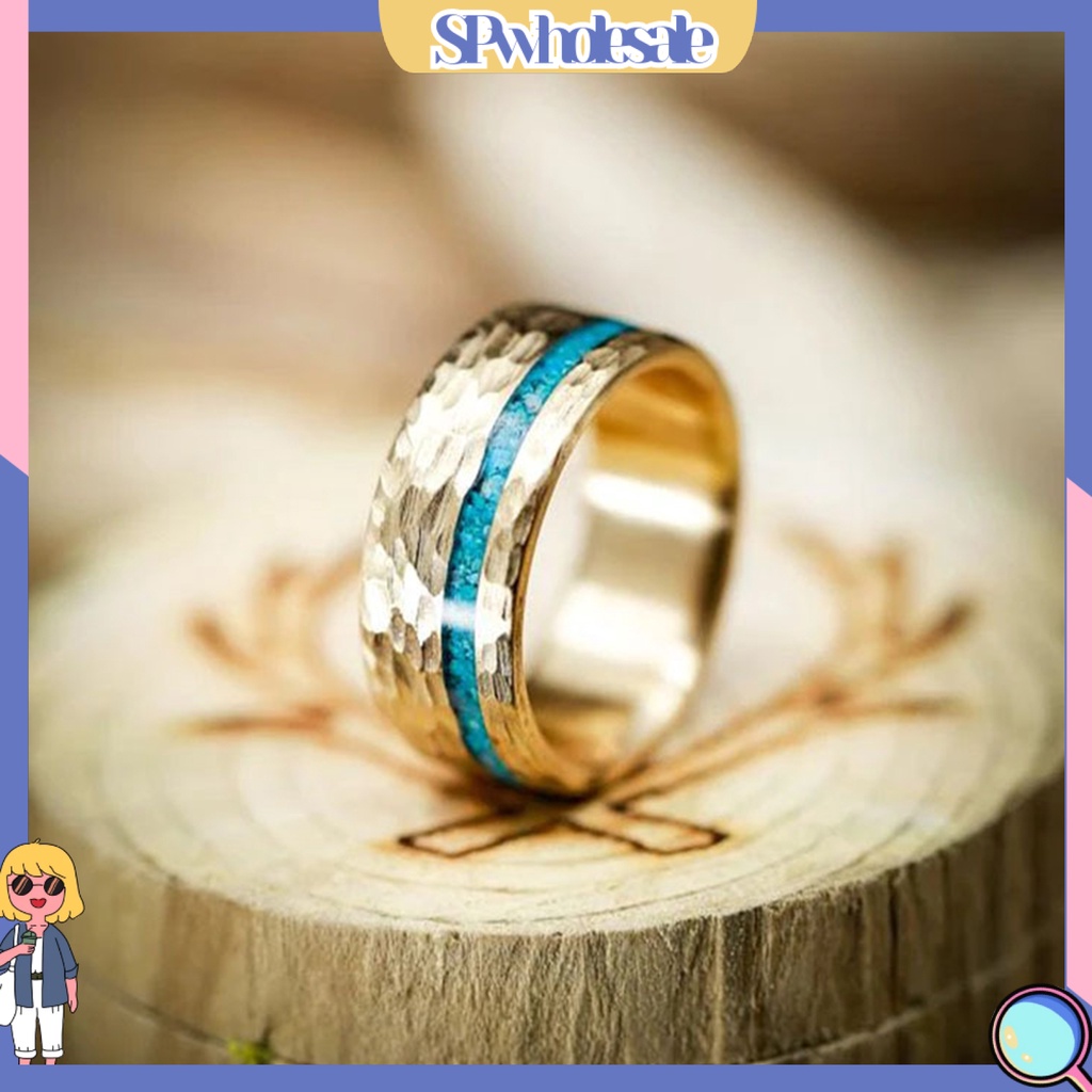 <SPwholesale> Nhẫn Hợp Kim Mịn Màng Làm Việc Tinh Tế Sáng Bóng Thời Trang Cho Nam Và Nữ