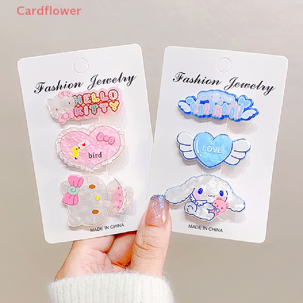 Bộ 3 Kẹp Tóc Hình Cinnamoroll Kuromi My Melody KT Sanrio Dễ Thương