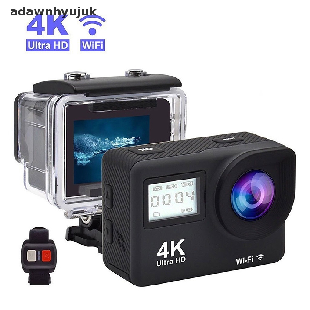 Camera Hành Trình Hai Màn Hình adawnhyujuk 4K 1080P HD 2 '' Chống Thấm Nước Kết Nối WiFi