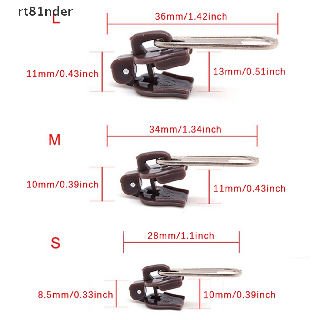 Set 12 Khóa Kéo Thay Thế 3 Kích Cỡ