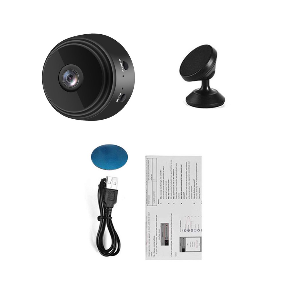 Cemera Mini A9 1080P High Definition WIFI CCTV IP Black Security Cameras