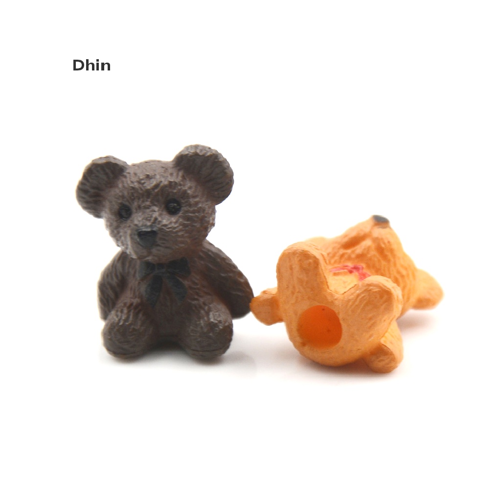 Set 4 Tượng Gấu Mini Trang Trí Tiểu Cảnh
