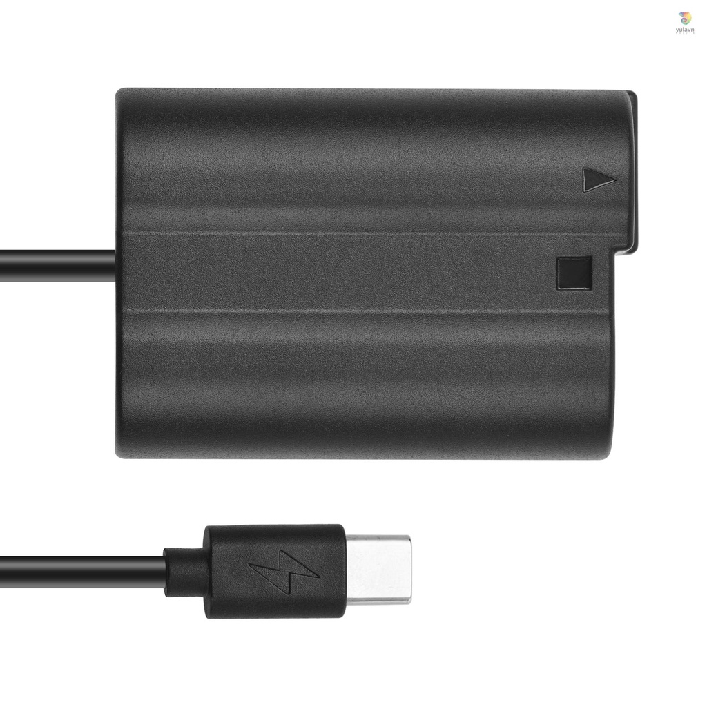 Đầu Nối Chuyển Đổi Pin Andoer EN-EL15 USB-C MH-25 Với Cáp Nguồn USB Type-C Cho Z7 Z6 D800 D850 D810 D7200 D7100 D7500