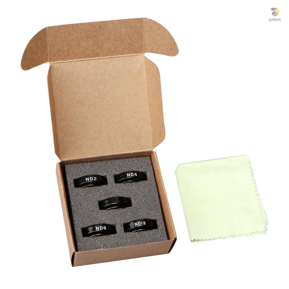 Bộ Kính Lọc Tròn Andoer ND2 / ND4 / ND8 / ND16 / UV Thay Thế Chuyên Dụng Cho Máy Ảnh 4 / 3 + / 3