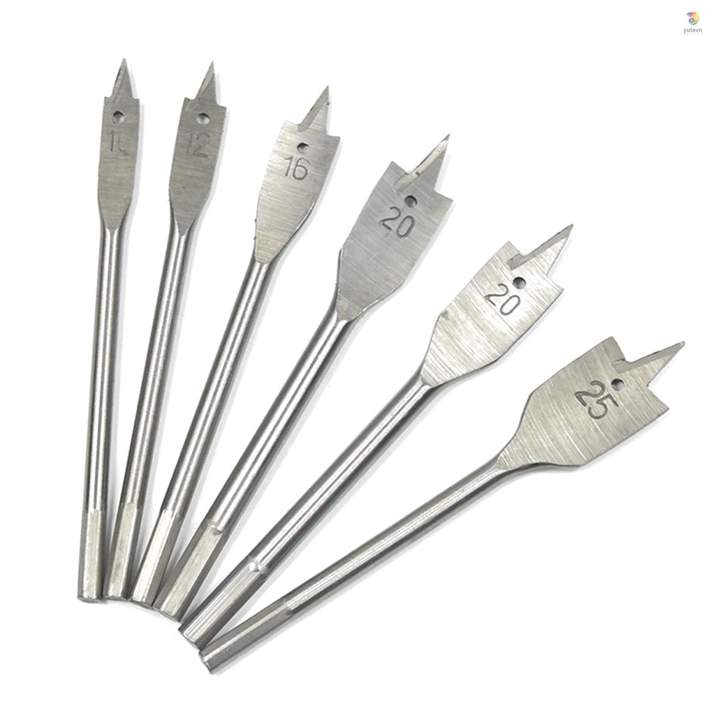 Set 6 Mũi Khoan Gỗ Đầu Lục Giác 10mm-25mm Chuyên Dụng