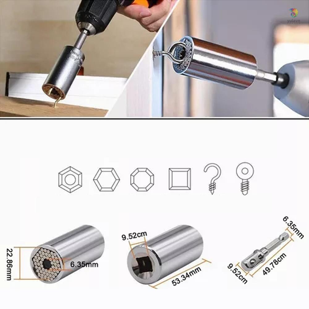 Bộ 21 Mũi Khoan Mở Rộng Linh Hoạt Kèm 105 Độ yala° Bộ Đầu Nối Dài Mũi Khoan + Giá Đỡ 1 / 2 3 / 8 1 / 4 inch Thông Dụng