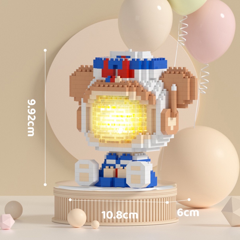 Bộ Đồ Chơi Lắp Ráp Mô Hình Phi Hành Gia Hoạt Hình Màu Dạ Quang-Tạo Niềm Vui Cho Trẻ Em