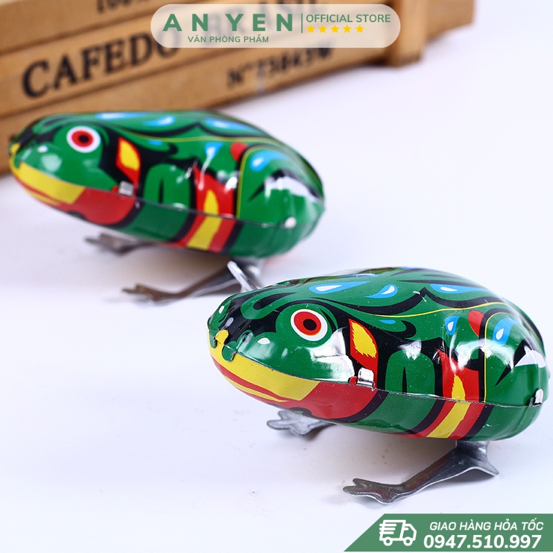 Đồ chơi ếch nhảy lên bằng dây cót cho trẻ em