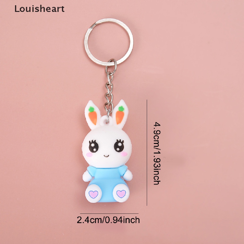 Móc Khóa Hình Thỏ Hồng Louisheart Dễ Thương Dành Cho Cặp Đôi TFG