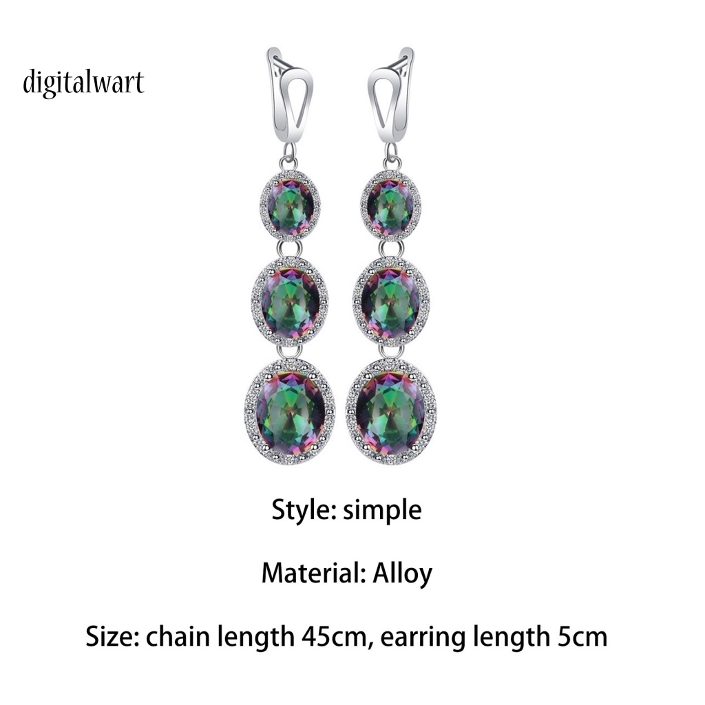 Kỹ Thuật Số| Set 3 Vòng cổ Thời Trang Đính Đá Topaz Nhân Tạo Nhiều Màu