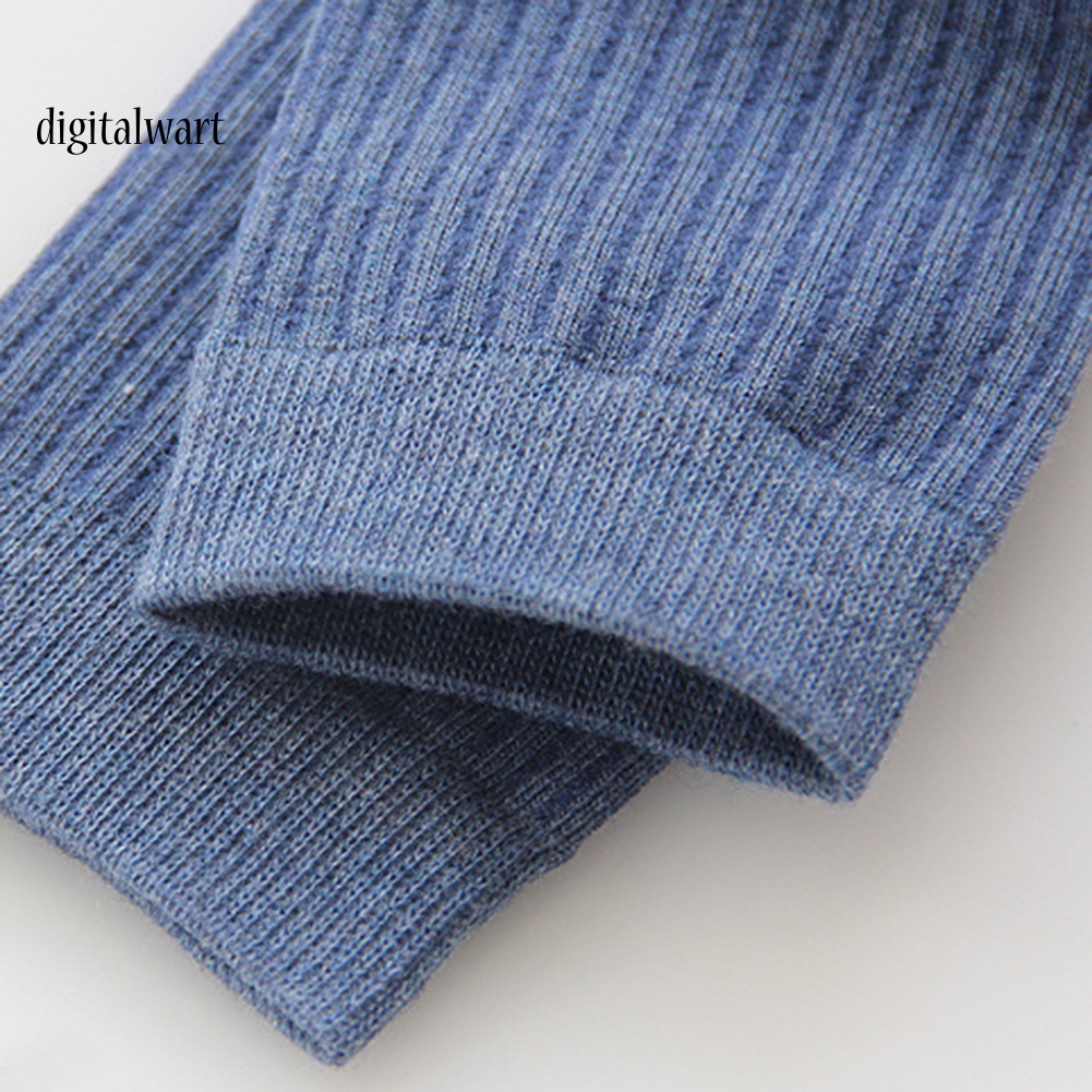 Kỹ Thuật Số| 1 Đôi Vớ Cotton Co Dãn Thoáng Khí Màu Sắc Đơn Giản Cho Nam