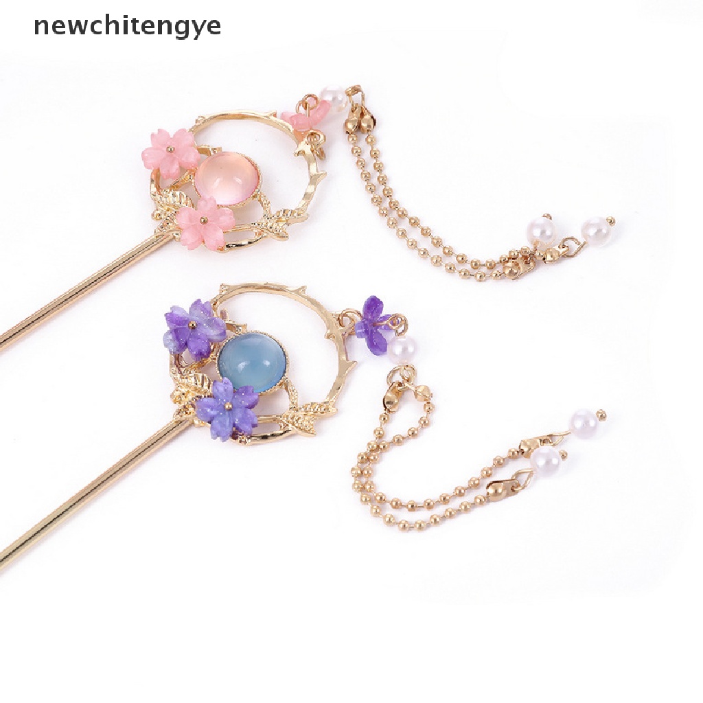 Trâm Cài Tóc Kim Loại Tráng Men Phong Cách Hanfu Trung Hoa Cổ Điển Cho Nữ