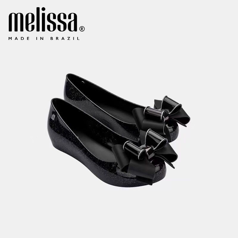 Giày Sandal Tăng Chiều Cao Hở Mũi Đính Nơ Phong Cách Mới 2023 Cho Nữ Melissa
