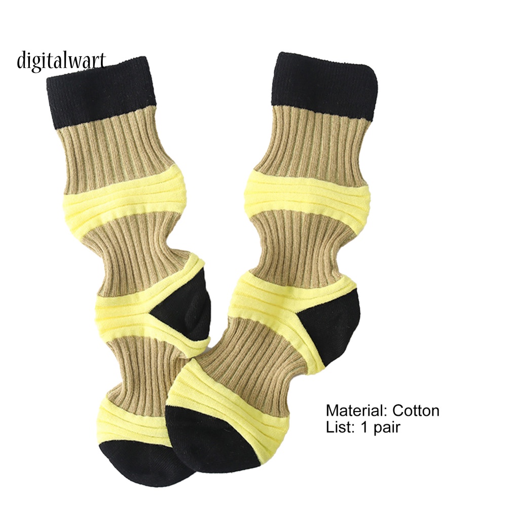 Kỹ Thuật Số| Vớ Thể Thao Dài Bằng Vải Cotton Mềm Nhẹ Thoáng Khí Màu Tương Phản Nhanh Khô Độ Co Giãn Cao Thoải Mái Cho Nam