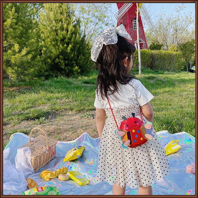 Túi Đeo Chéo Da Pu Họa Tiết Hoạt Hình Động Vật Dễ Thương Cho Bé