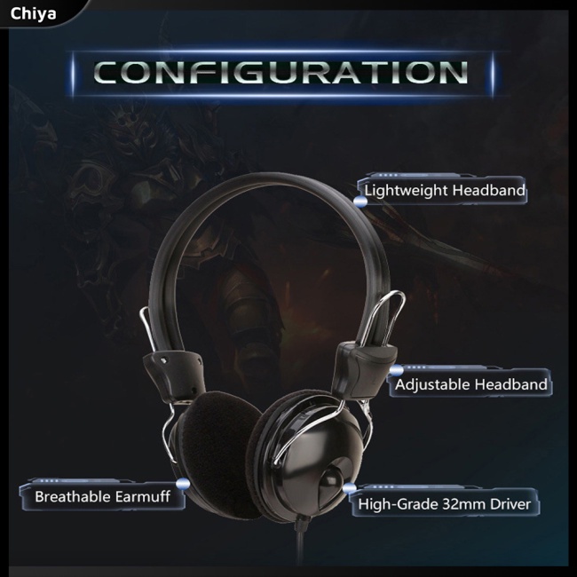 Tai Nghe Chụp Đầu Jack 3.5mm Có Thể Gập Lại Hifi Sy808 Cho Điện Thoại / Máy Tính Bảng