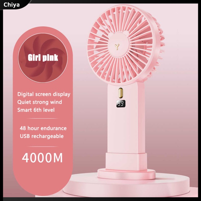 Quạt Mini Cầm Tay Màn Hình Led Sạc Cổng Usb Tiện Dụng Và Bền
