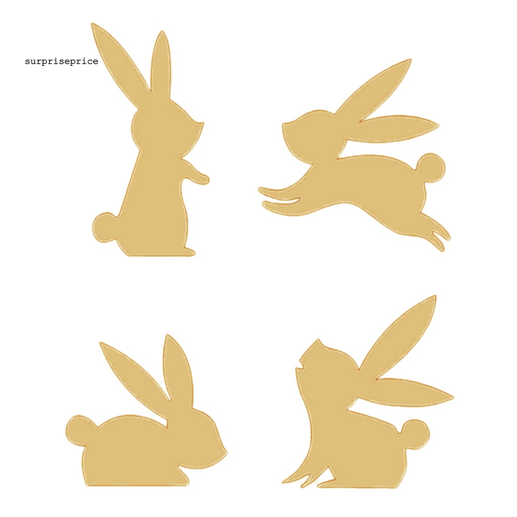 Bộ 4 Miếng Dán Acrylic Tráng Gương 3D Tự Dính Có Thể Tháo Gỡ Dùng Trang Trí Nhà Cửa