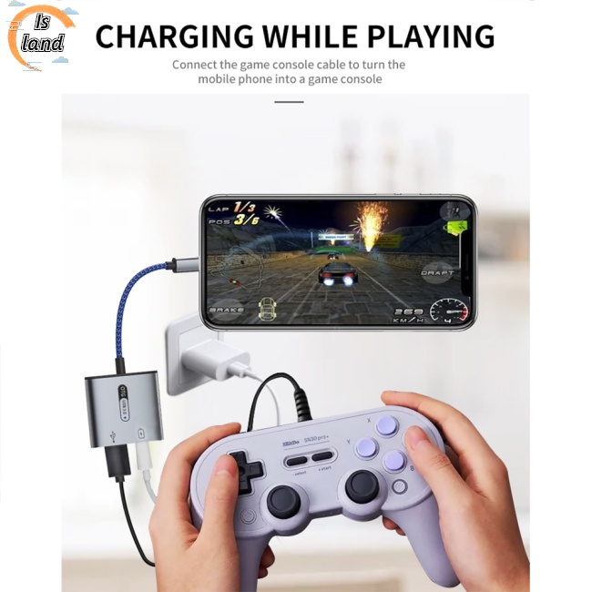 Bộ Chuyển Đổi Otg Chip Thông Minh 2 Trong 1 Nâng Cấp Cổng Sạc Usb Cho Điện Thoại Di Động / Máy Tính Bảng