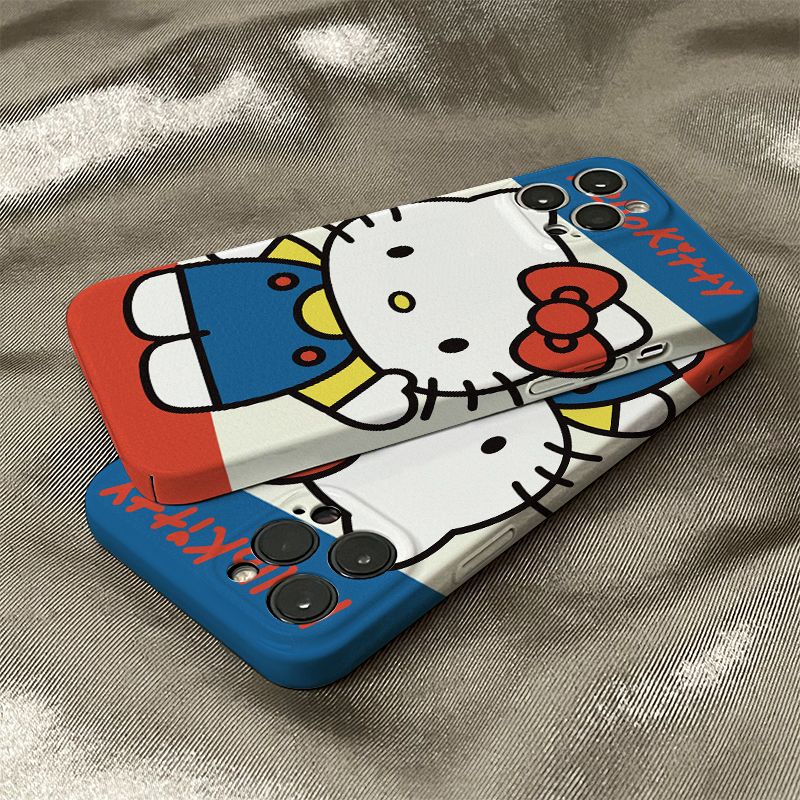 Ốp Điện Thoại Họa Tiết Hoạt Hình Hello Kitty Dễ Thương Chống Sốc Cho iPhone13 14pro 8P11 max 7 DMBB