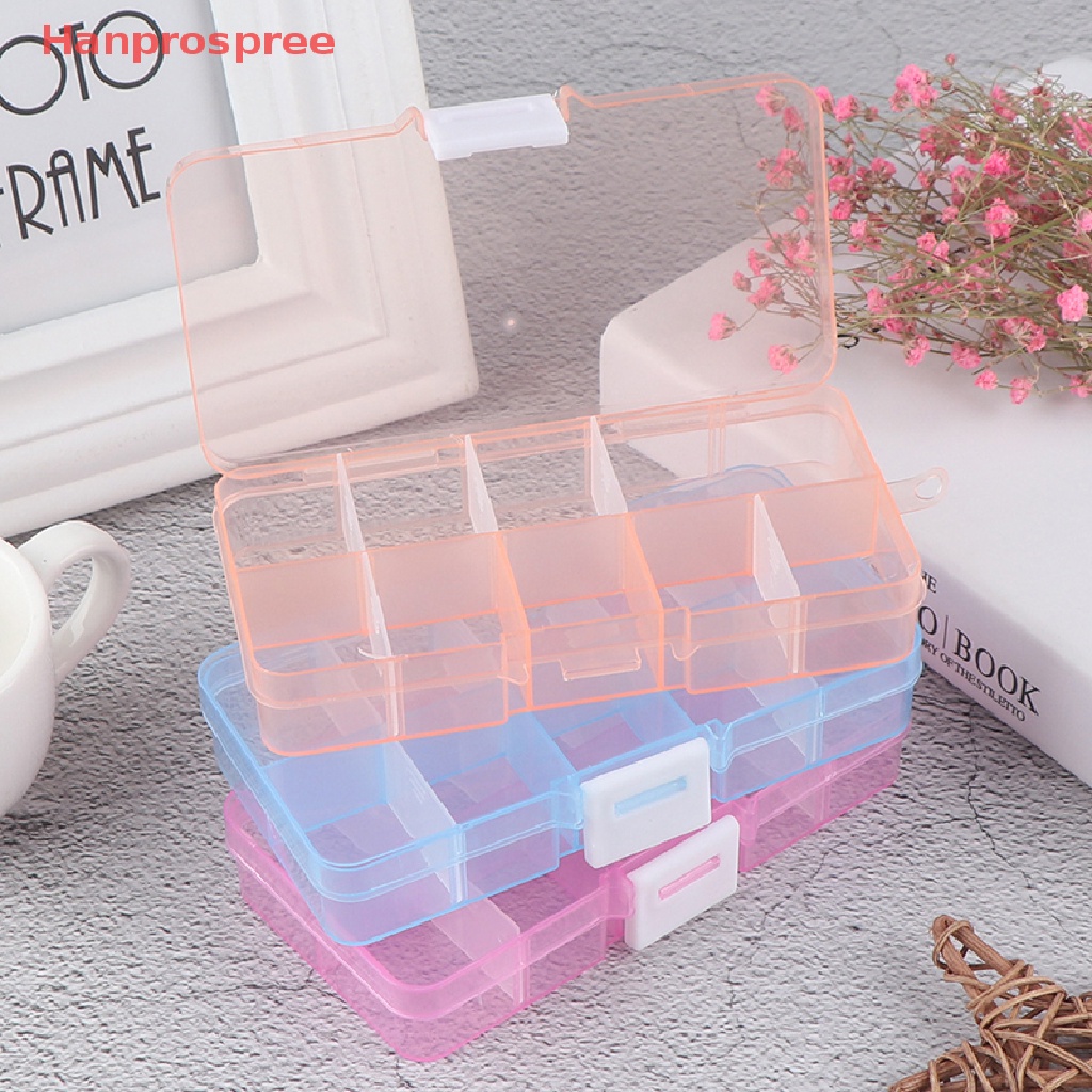 Hộp Nhựa 10 Ngăn Đựng Trang Sức Có Thể Điều Chỉnh Tiện Lợi