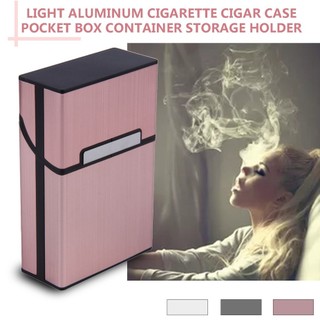 Light Aluminum Cigarette Cigar Case Pocket Box Container Storage Holder