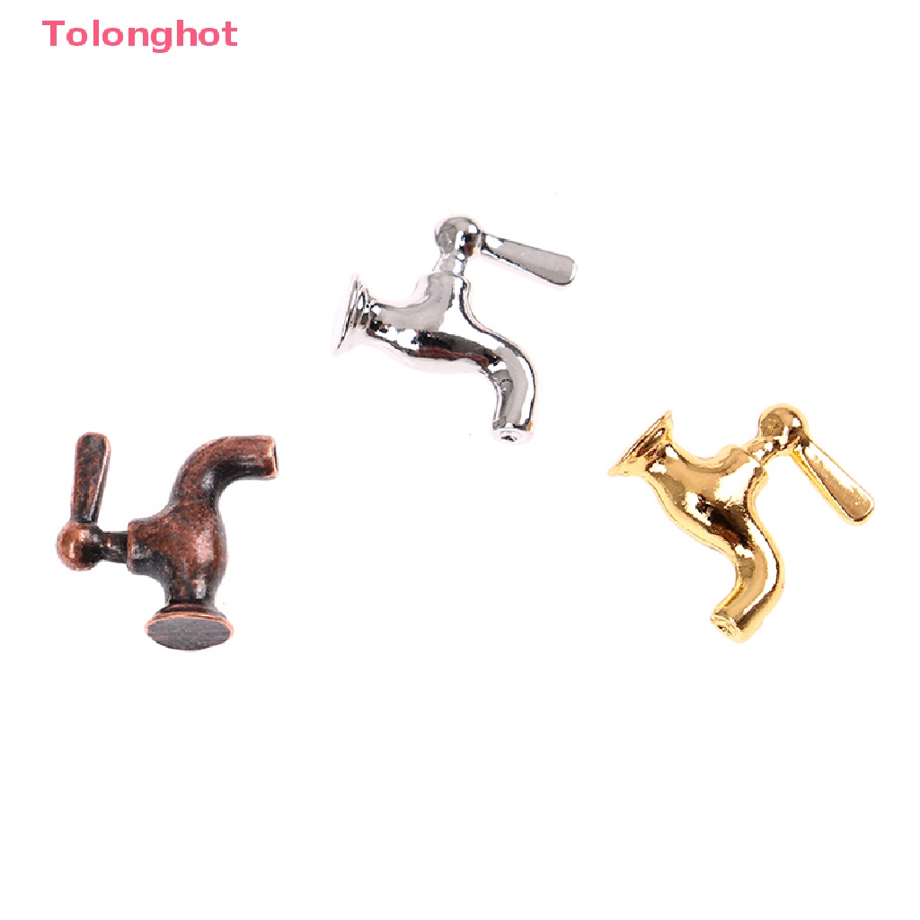 Set 4 Vòi Nước Kim Loại Cho Nhà Búp Bê Tỉ Lệ 1: 12