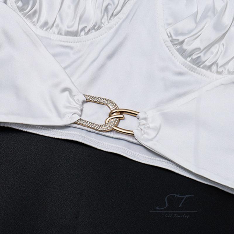 Áo Hai Dây Màu Trơn Đính Đá Kim Loại CY03 Cho Nữ