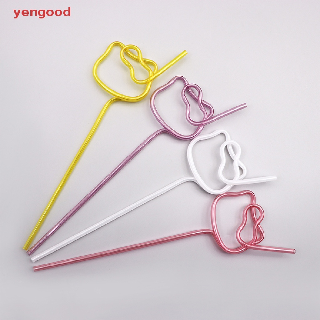 Set 10 Ống Hút Họa Tiết Hoạt Hình Nhiều Màu Sắc Dễ Thương Có Thể Tái Sử Dụng