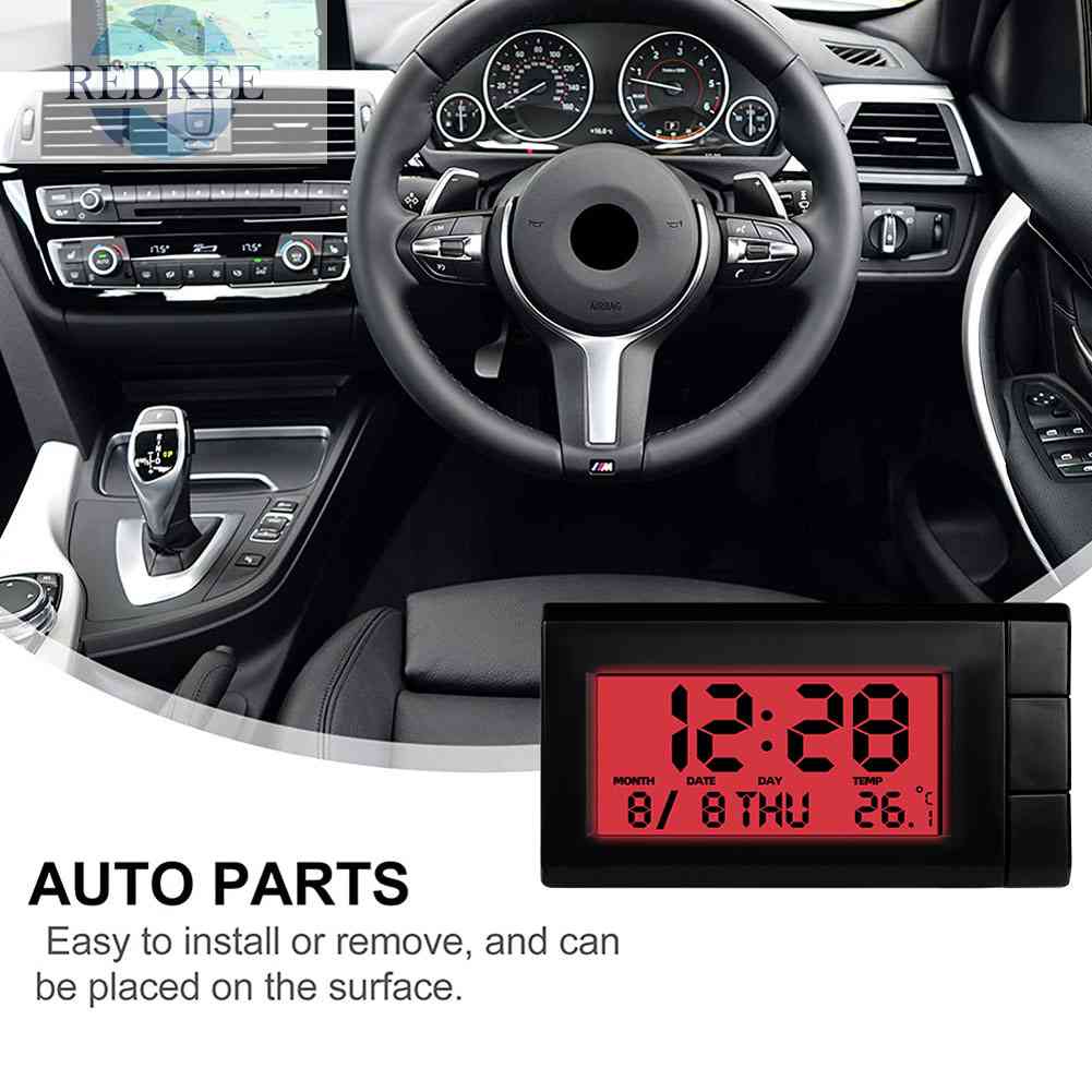 Đồng Hồ Kỹ Thuật Số Tự Động 2 Trong 1 Cho Xe Hơi