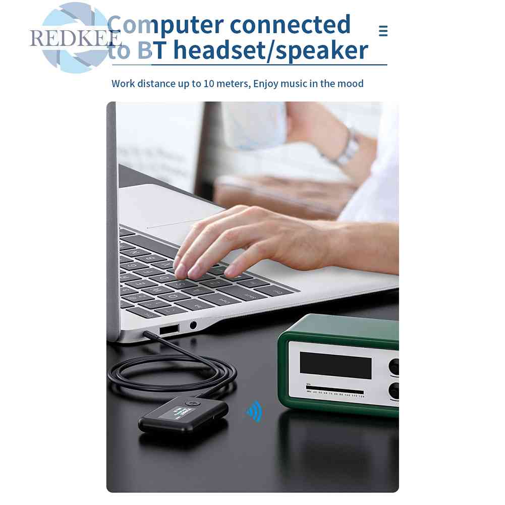 Thiết Bị Truyền Nhận Tín Hiệu Âm Thanh Bluetooth 5.0 3.5mm AUX 2 Trong 1
