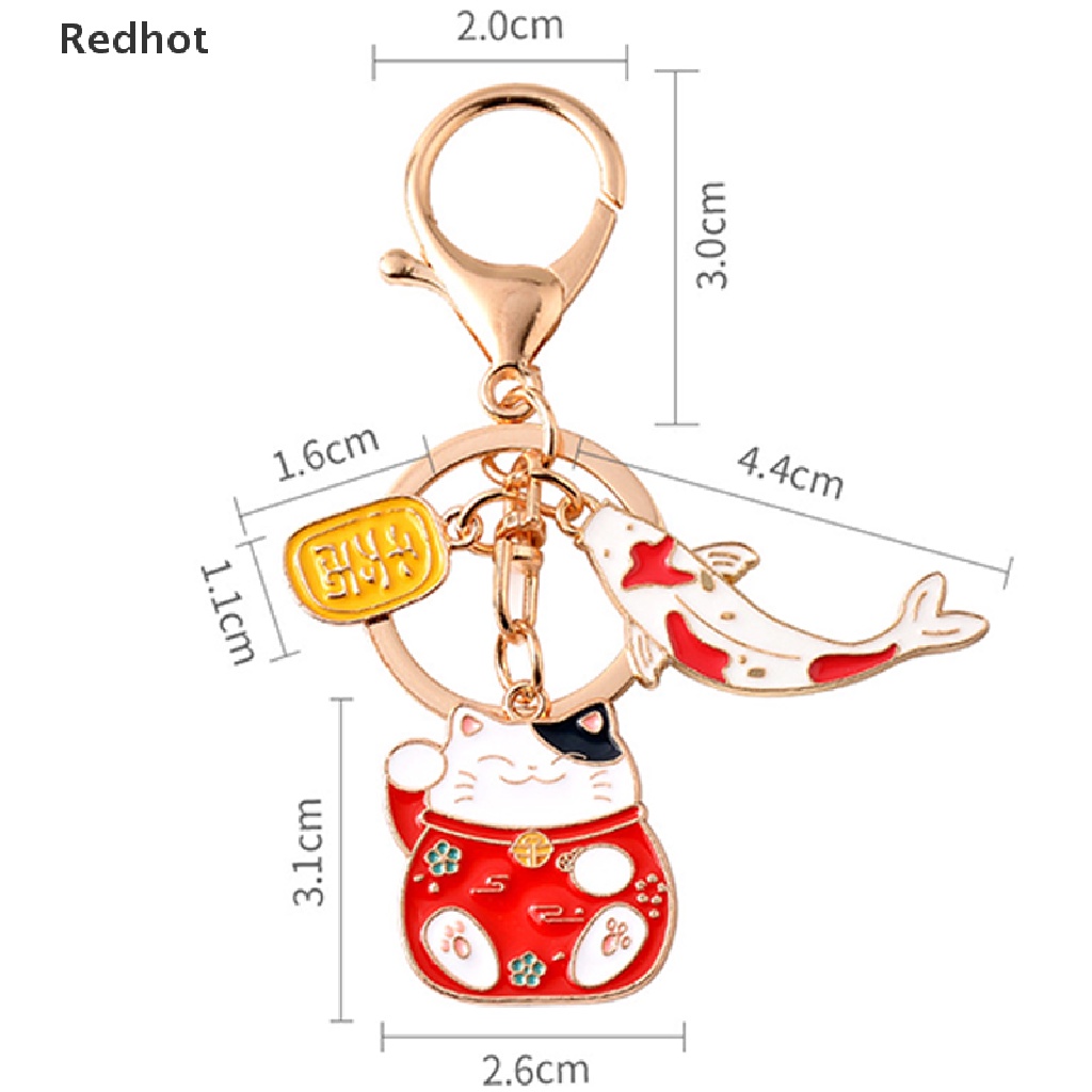 &lt; Redhot &gt; Móc Chìa Khóa Hình Cá Koi Mèo May Mắn Nhật Bản Đáng Yêu Làm Quà Tặng Giảm Giá