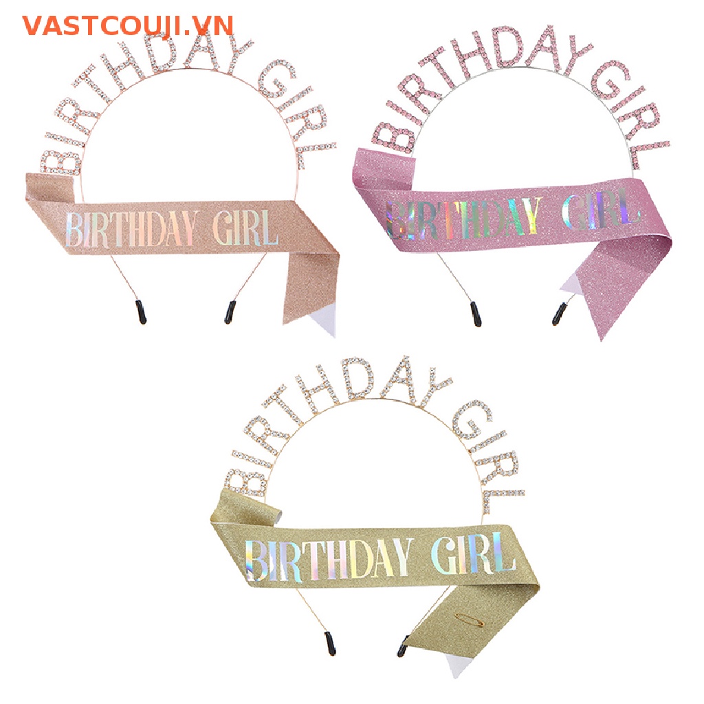 Vương Miện Đính Đá Pha Lê Lấp Lánh Trang Trí Sinh Nhật Cho Nữ 21 VN