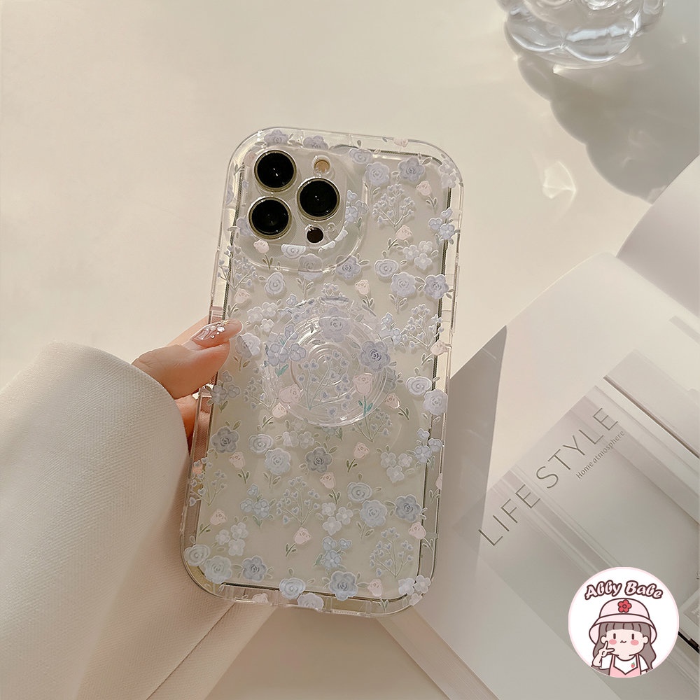 Ốp Điện Thoại TPU Mềm Hình Hoa Tulip Gắn Giá Đỡ Chống Bẩn / Va Đập Cho IPhone 14 Pro Max 13 12 11 Pro Max X XS Max