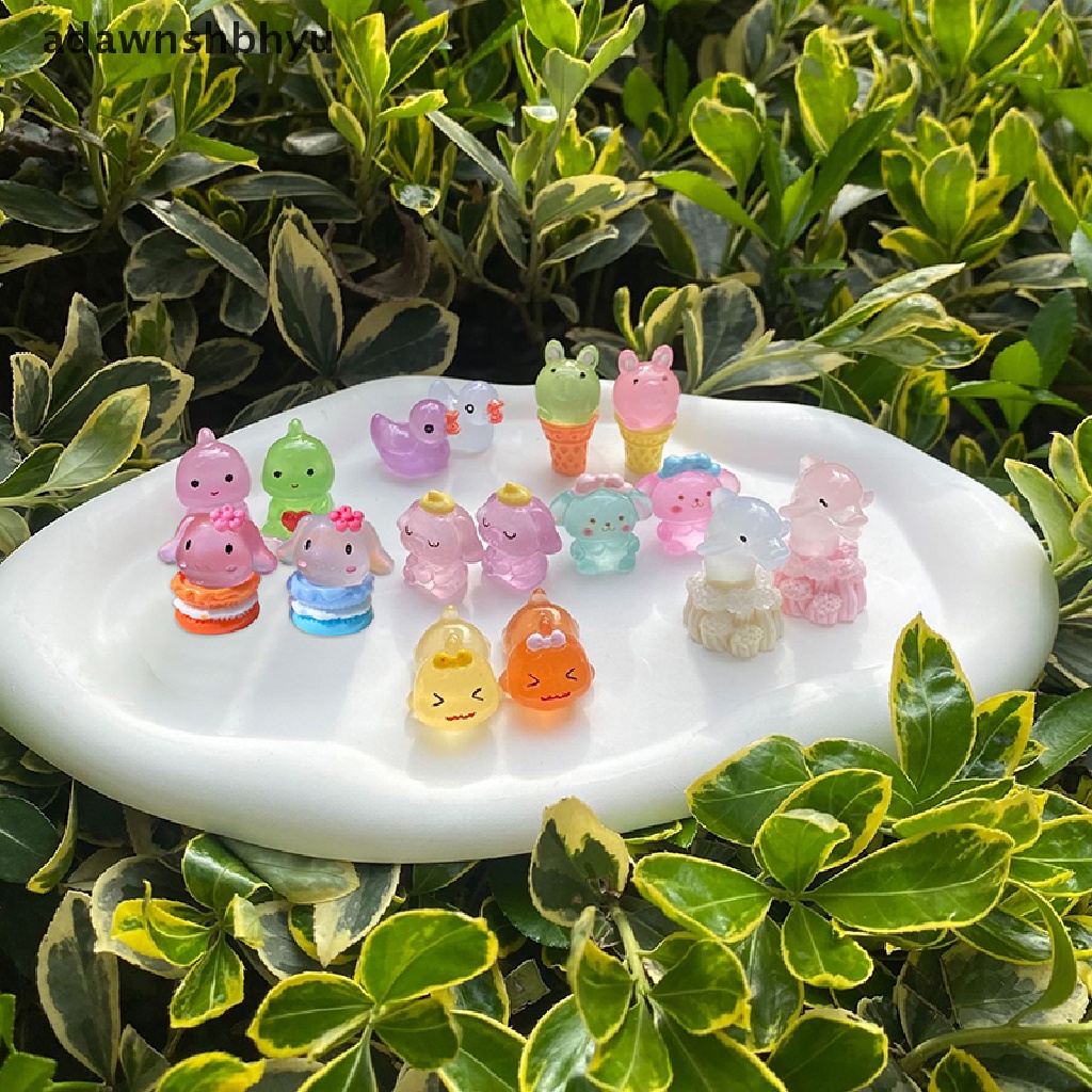 Set 10 Đồ trang trí Động Vật Hoạt Hình Mini Phát Sáng Trong Bóng Tối Trang Trí Tiểu Cảnh