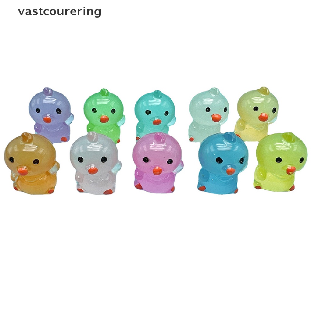 2 Tượng Gà Con Phát Sáng Dễ Thương Dùng Trang Trí