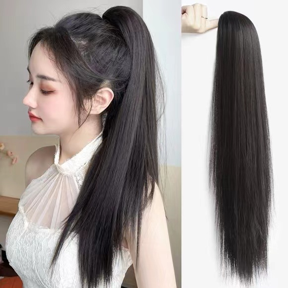 Tóc Giả Đuôi Ngựa Thẳng Dài 55cm Thời Trang Cho Nữ