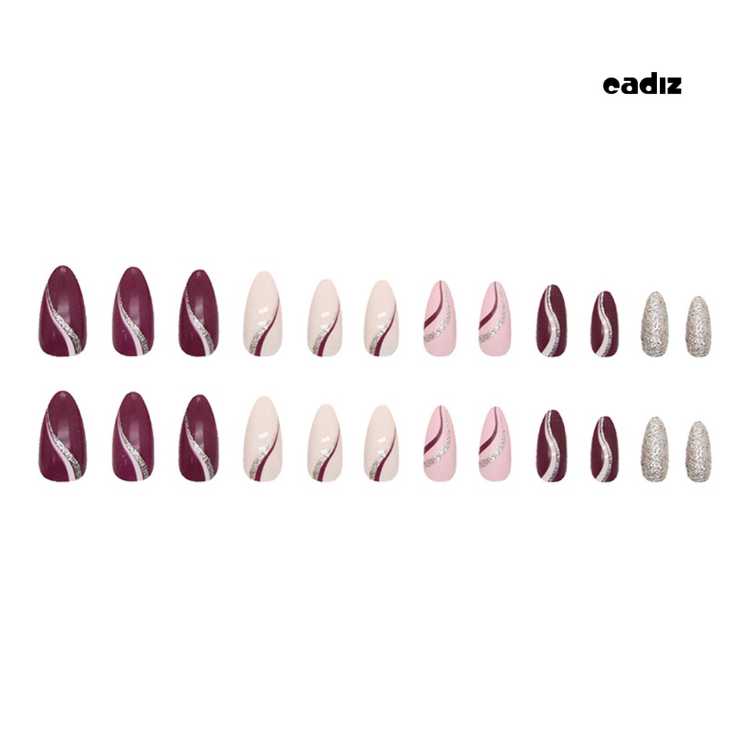 1 Bộ Móng Tay Giả Che Phủ Toàn Diện Không Phai Màu Kèm Keo Dán DIY