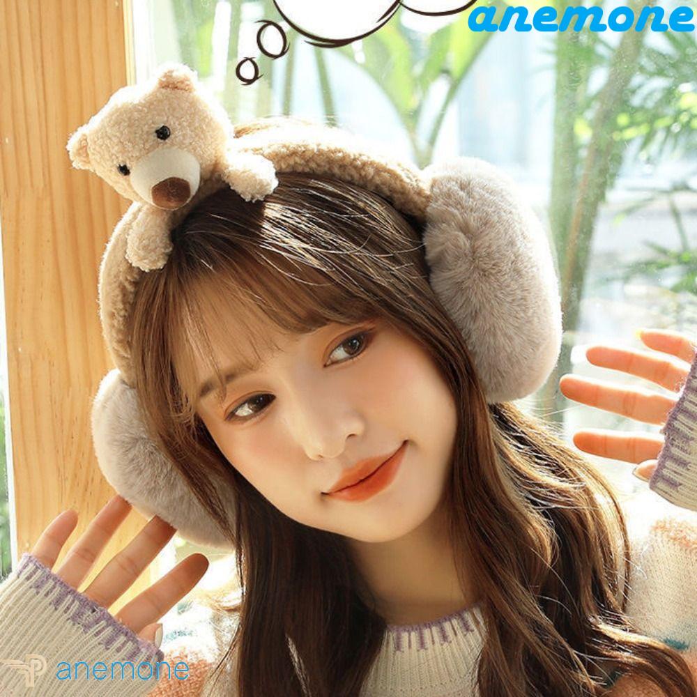 Chụp Tai Giữ Ấm Họa Tiết Hoạt Hình Vui Nhộn Thời Trang Thu Đông Cho Bé