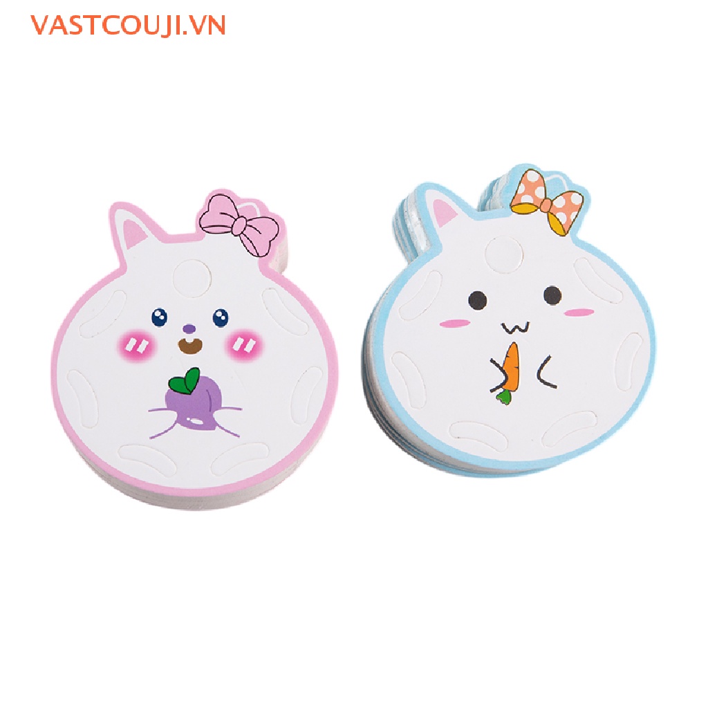 Set 50 Kẹp Tóc Mini Hình Thỏ / Cá Mập Bằng Giấy Dễ Thương