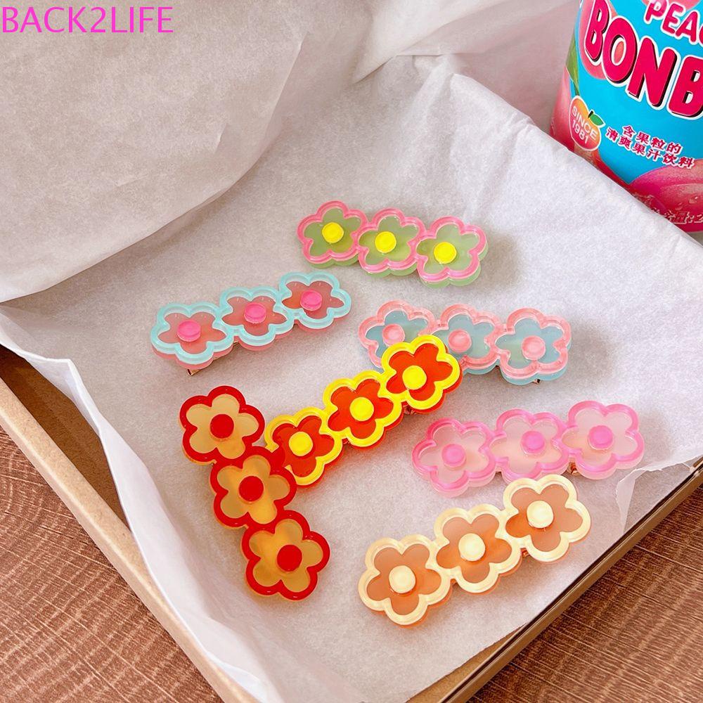 Kẹp Tóc Hình Hoa Nhiều Màu Sắc Ngọt Ngào Cho Bé Gái Back2Lilife