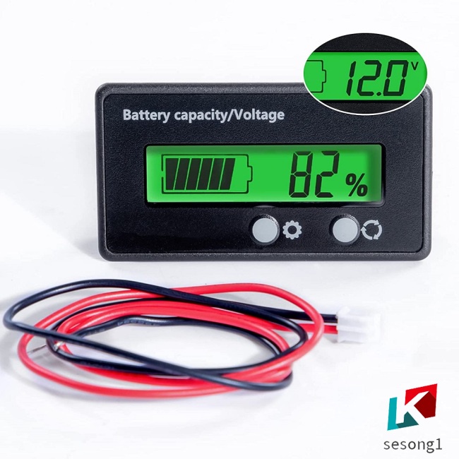 Đồng Hồ Đo Điện Áp Dung Lượng Pin SESONG 12v 24v 36v 48v Gy-6s Có Màn Hình Lcd