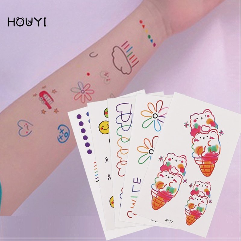 Hình Xăm Dán Tạm Thời Họa Tiết Hoa Đơn Giản