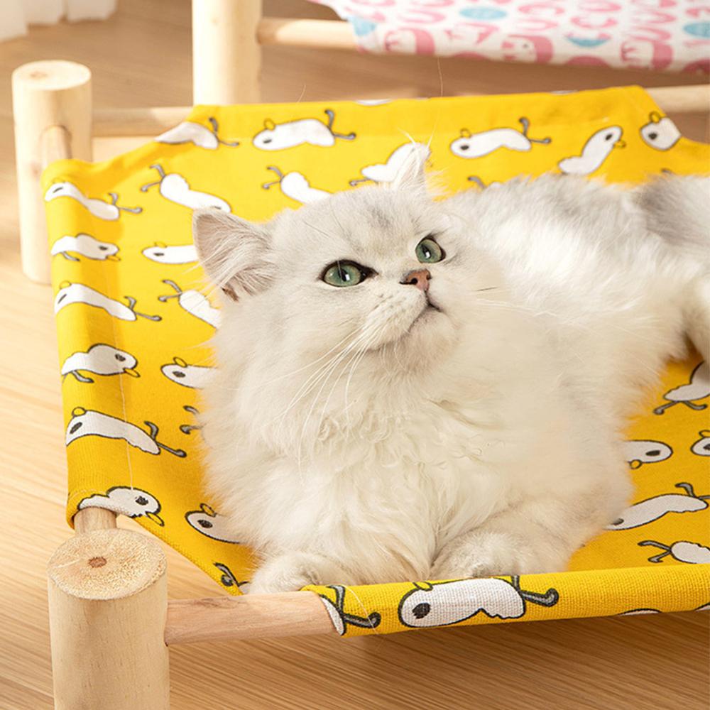 Võng Treo Bốn Mùa Bằng Gỗ Trơn Tháo Rời Được Thông Dụng Cho Thú Cưng T3Z9