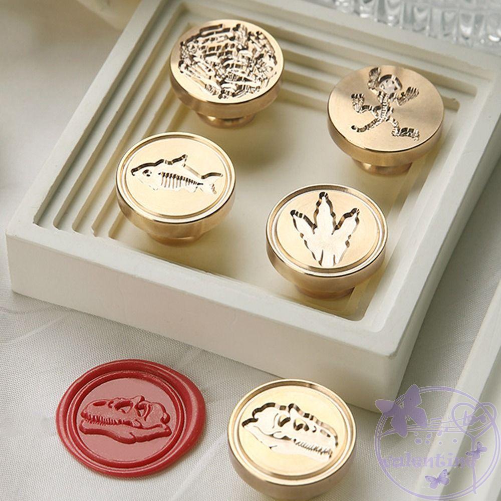Con Dấu Sáp Bằng Hợp Kim In Hình Khủng Long Dễ Thương|Con Dấu In Chữ Thank You Độc Đáo Chất Lượng Cao